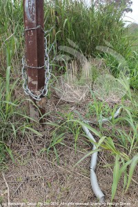 Damage at the emergency rail crossing near the Scone saleyards.