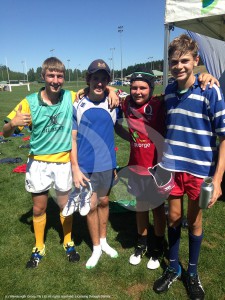 Scone players from the 15s, 16s and 17s side who attended the National Rugby Camp. L-R: Cnnor Edwads, Ned Sedgwick, Marcus Collins and Tully O'Regan.