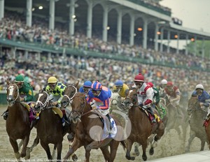 The Kentucky Derby run on dirt in the United States. Photographer: Daren Whitaker.