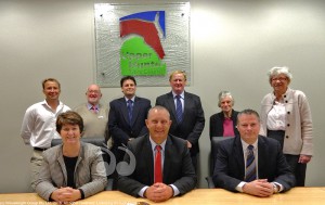 Upper Hunter Shire Council: Back: Cr Fisher, Cr Campbell, Mayor Bedggood, Cr Collison, Cr Driscoll, Cr Peebles. Front: Cr Watts, Cr Johnsen and general manager Waid Crocket.