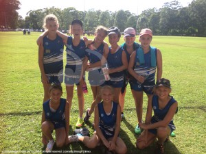 Scone under 12 girls. Back row: Georgia Warren, Emily Watts, Tyla Brown, Ella Madden, Georgia Smith, Leah Ollerton. Front row: Chloe Ralston, Lara Hedley and Ella Gordon.