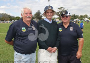 Men of League Upper Hunter: Tony Witt, welfare officer, Henry Paige, appreciative grandfather and Paul Medd, president