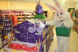 The Easter Bunny doing some laast minute Easter egg shopping