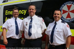 Local Ambulance Officers: Alan Davey, Ben Bowman and station officer Tim McEwen.