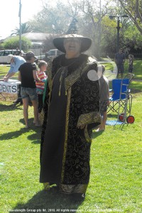 Bernie Rischke dressed as a Wizard at the fairy garden fundraiser at Elizabeth Park.