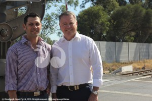 Discussing the overpass: David Ewings, Labor candidate for seat of New England and Joel Fitzgibbon, federal member for Hunter.