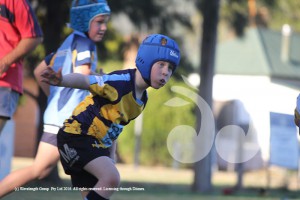 Scone Junior Rugby player Hamish Davidson at the Try Rugby evening wearing the new training t-shirt