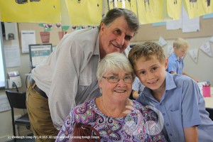 2S student Zander Seale proud to spending grandparents day with grandparents Penny and Peter Stewart who travelled from Merriwa.