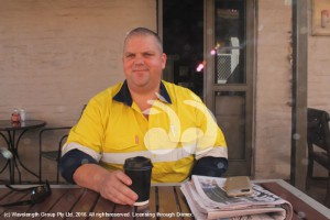 Nathan Tinkler grabbing a coffee before work at Asser House