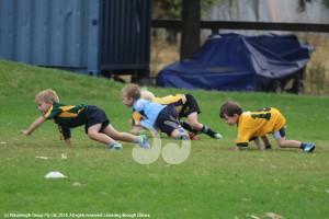 Under-6’s enjoying drills at the Try Rugby training event last night