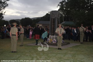 Laying wreaths at the ANZAC dawn service in Scone.