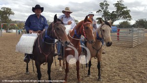 Overall Open Team Penning Winners MalcolmRose, Rick Hopf and Loretta Payne.