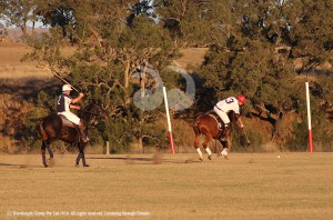 No 2 for Quirindi Al Simson overtaken by Ellerston's No 3 Glen Gilmore to stop a Quirindi goal.