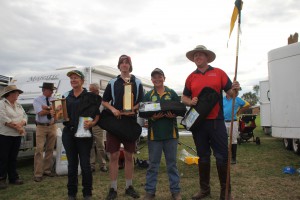 Individual grade overall individual champions: L-R Donna Davidson, Aedon Staats, Cameron Ninness and Bryson Roser