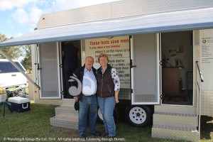 Brian Brown with Belinda McKenzie from the Scone Neighbourhood Resource Centre, who is coordinating the Men's Health Van.