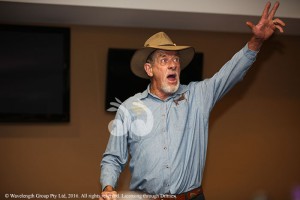Harold Briggs performed the Man from Snowy River without missing a beat. Photographer: Mandy Kennedy.