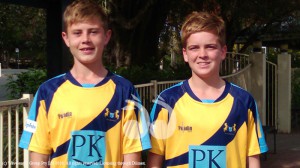 Under 14's representatives Nick Baker and Edward Bell.