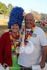 Danette and Will Wallace as their characters Marge and homer Simpson during the Variety Bash.