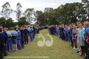 St Joseph's student's formed a guard of honour for Michael Eccleston.