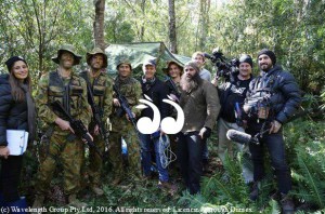 The crew on set during filming of Malcolm Naden, directed by Brad Cone.