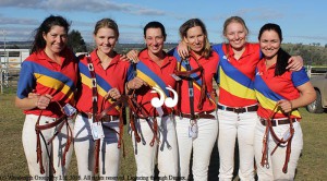 A Grade winners: L-R: Racheal Finlayson, Alane Moore, Sarah Finlayson, Kaylene Wilson, Abbey Wilson and Lauren Hunt. Photo: Cathy Finlayson.