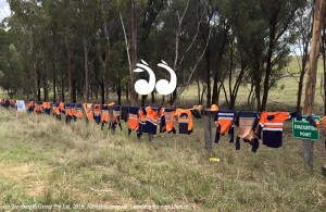 Hang out Your Shirts: Miners from throughout the Upper Hunter area hung out their shirts in support of workers at Drayton. Photo: I Support the Drayton South Project.