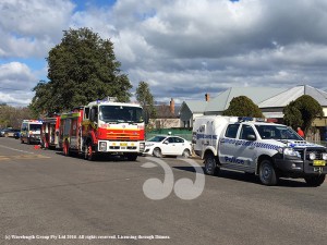 Fire, Ambulance and Police in attendance at a house fire in Hill Street