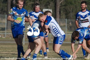 Max Buckney tackling.