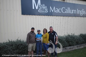 Keeping the canteen running for Robert Smith: workmate Ben Pittman, son Luke “Smerky” Smith, wife Sara Smith and Mick Carroll from the Liddell Lodge.