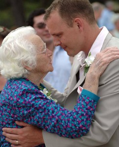 Eva Cone with grandson Brad Cone.