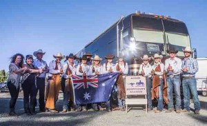 The Australian cutting horse team.