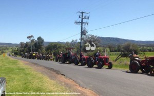 The tractor trek on the long weekend in Scone.