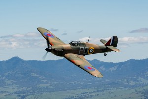 The Hawker Hurricane which will make it's public flight in Scone tomorrow.