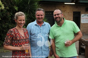 Tammy and Colin Selwood from the Cottage with Cr James Burns.