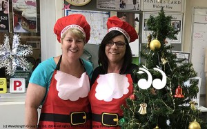 Lee Watts and Karlene Dawkins preparing for Christmas in the Park.