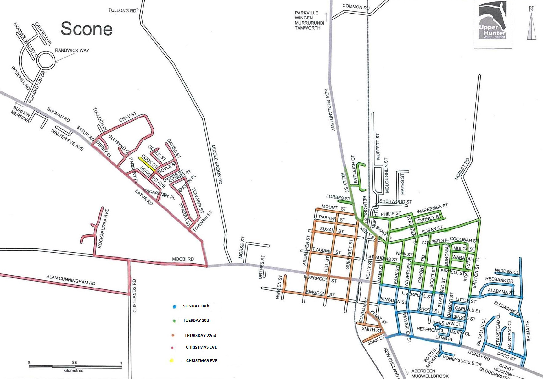 The map for the 2016 Santa run.