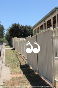 The Twaddells like their neighbours put their front fence 1.2 metres back from the gutter.