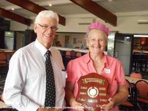 TransCare CEO Allan Gordon with TransCare’s Volunteer of the Year, Muswellbrook local Joan Crosby.
