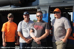 The pilots of the Blackhawk: Brandon Hahaj, Fergus Frater, Brian Jorgenson and Brady Schaures.