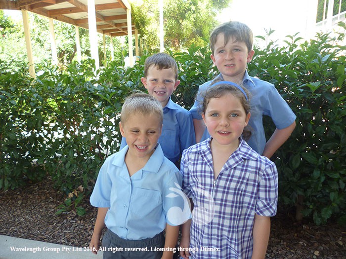 Blandford Public School Kinder 2017. Back row L-R: Charlie Crowe, Charlie Caslick and front row L-R, Robbie Purdue and Solana Talty. Photograph courtesy of Blandford Public School.