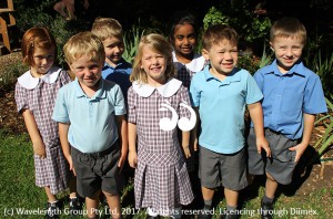 Kinder 2017: Back row: Elise,  Cooper, Srishti, Charlie. Front row: Tarquin, Emmalyn and Jacob.