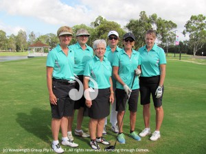 Ladies hit off: Lyn Banks, Kathy Robinson, Pam Manning, Narelle Rutter, Julie Leckie and Kerry McLennan.