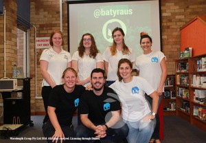 Some of the Scone High School year 12 students with the batyr team. Back L-R: Brianna Denley, Lucy Brazell, Kim Page, Amy Devrell. FrontL-R: Xan Hewson, Dom Greenwood and Lucy Nash