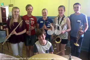 Lucy McGrath, Phoebe Wolfgang, Mikayla Farley, Jenna Wolfgang, Nathan D'hotman and on drums Matthew Byrne.