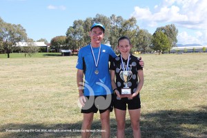 Shane Lloyd with his daughter Kate who took out the Overall Female 10km run.