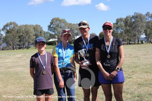 The Southconme family fom Muswellrook L-R Will, Meg, Michael and Sarah who all took out placings in the fun run with Michael Southcombe being the overall winner.