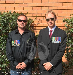 Steve Adams with his brother Chris Adams who served in Afghanistan in 2012 with Task Force 4.