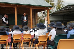 Michael Johnson MP fielding questions from the children of Murrurundi primary school.