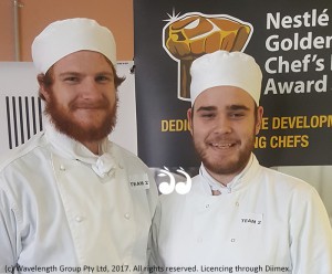 Chris Barnett from the Cottage in Scone and Mitchell Edwards who is from Scone both took home bronze this week from the Nestle Golden Chef's Awards.