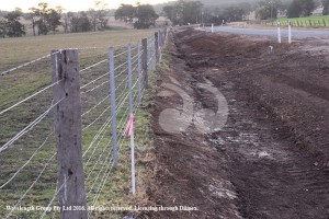 Council have dug so close to the fenceline the Herden's doubt their new fence will stay standing. 